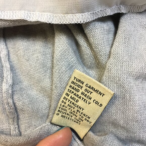 NWT DG2 Diane Gilman Sweater Tunic Knit Top XL Womans Gray Hi-Lo Hem Long Sleeve - Picture 7 of 14